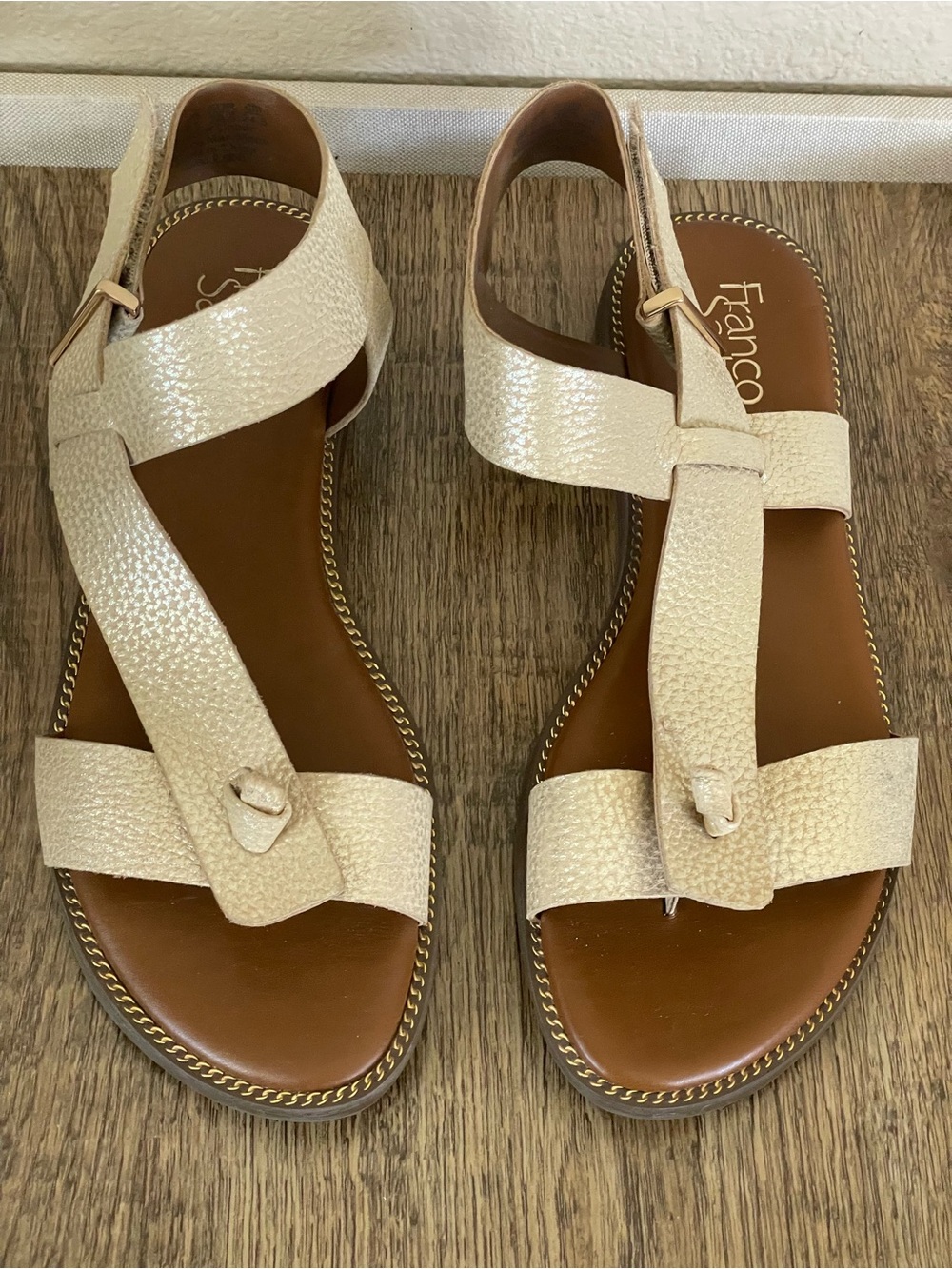 Franco Sarto Gold Sandals - Size 8M